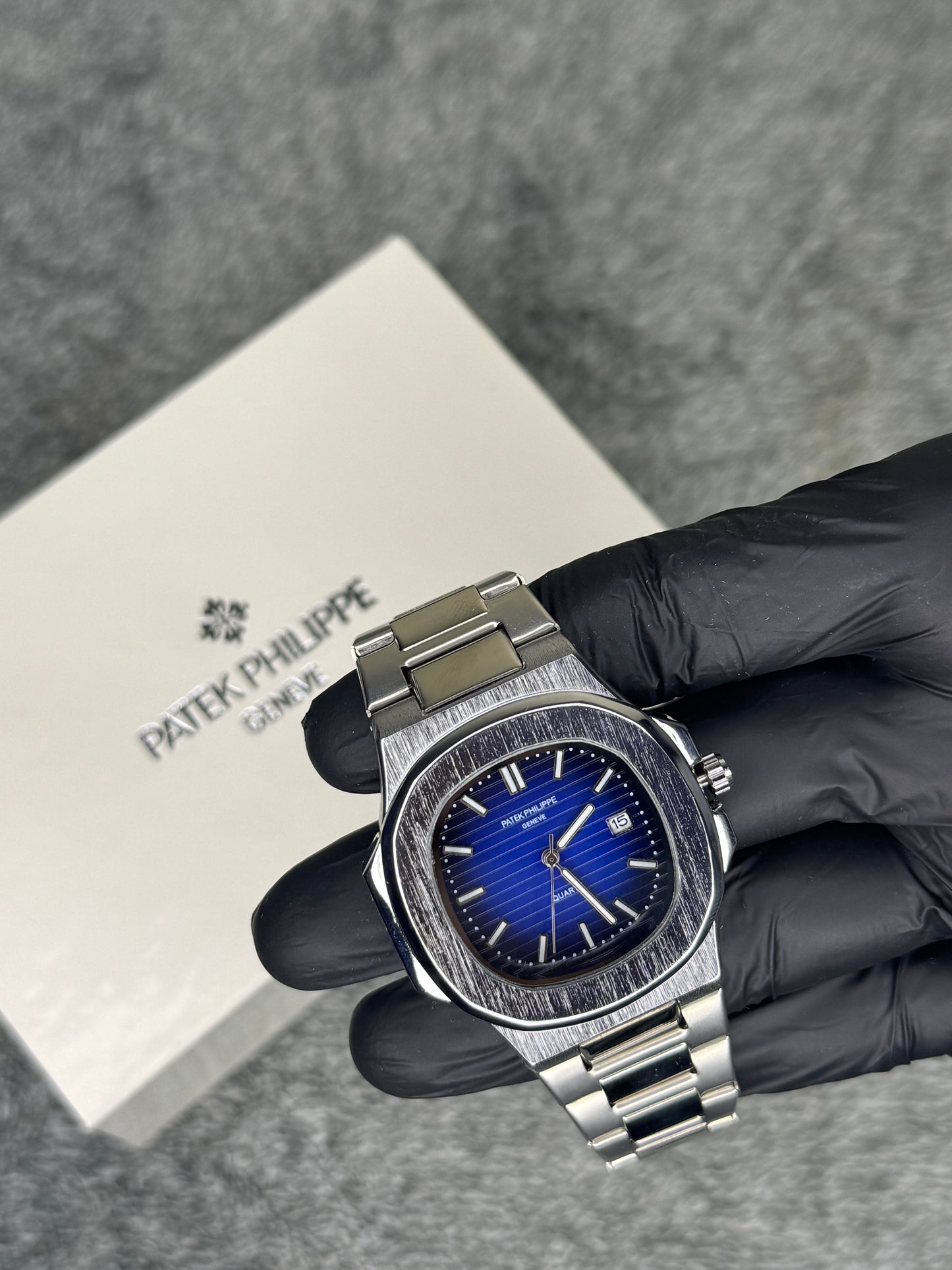 PATEK PHILLPE ELITE PREMIUM – HIGH CLASS LUXURY BLUE DIAL WITH DATE –