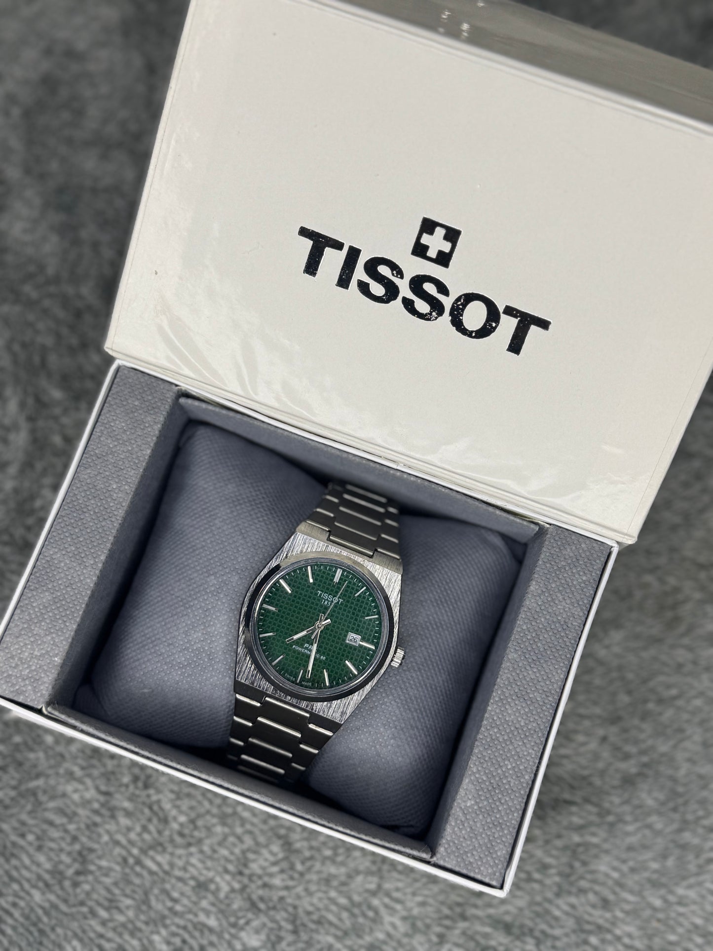 TISSOT ELITE PREMIUM WATCH – HIGH CLASS LUXURY OLIVE GREEN DIAL – TISSOT PRX 1853