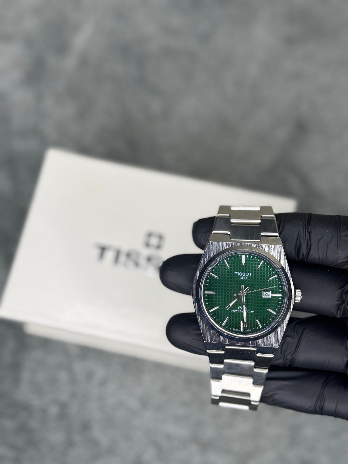 TISSOT ELITE PREMIUM WATCH – HIGH CLASS LUXURY OLIVE GREEN DIAL – TISSOT PRX 1853