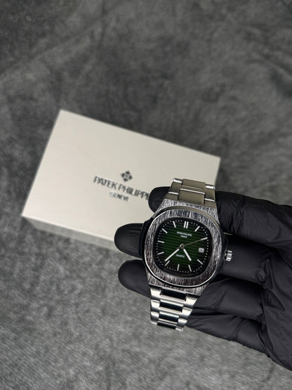 PATEK PHILLPE ELITE PREMIUM – HIGH CLASS LUXURY OLIVE GREEN DIAL WITH DATE  –