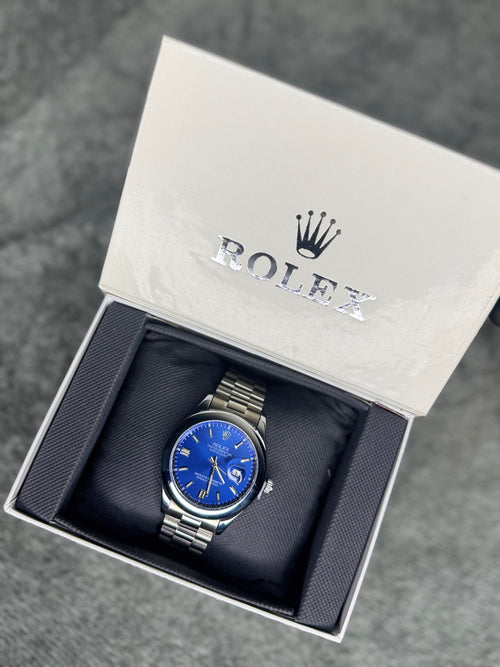 ROLEX ELITE PREMIUM ADDITION WATCH – HIGH CLASS LUXURY ROYALE BLUE DIAL WITH DATE –