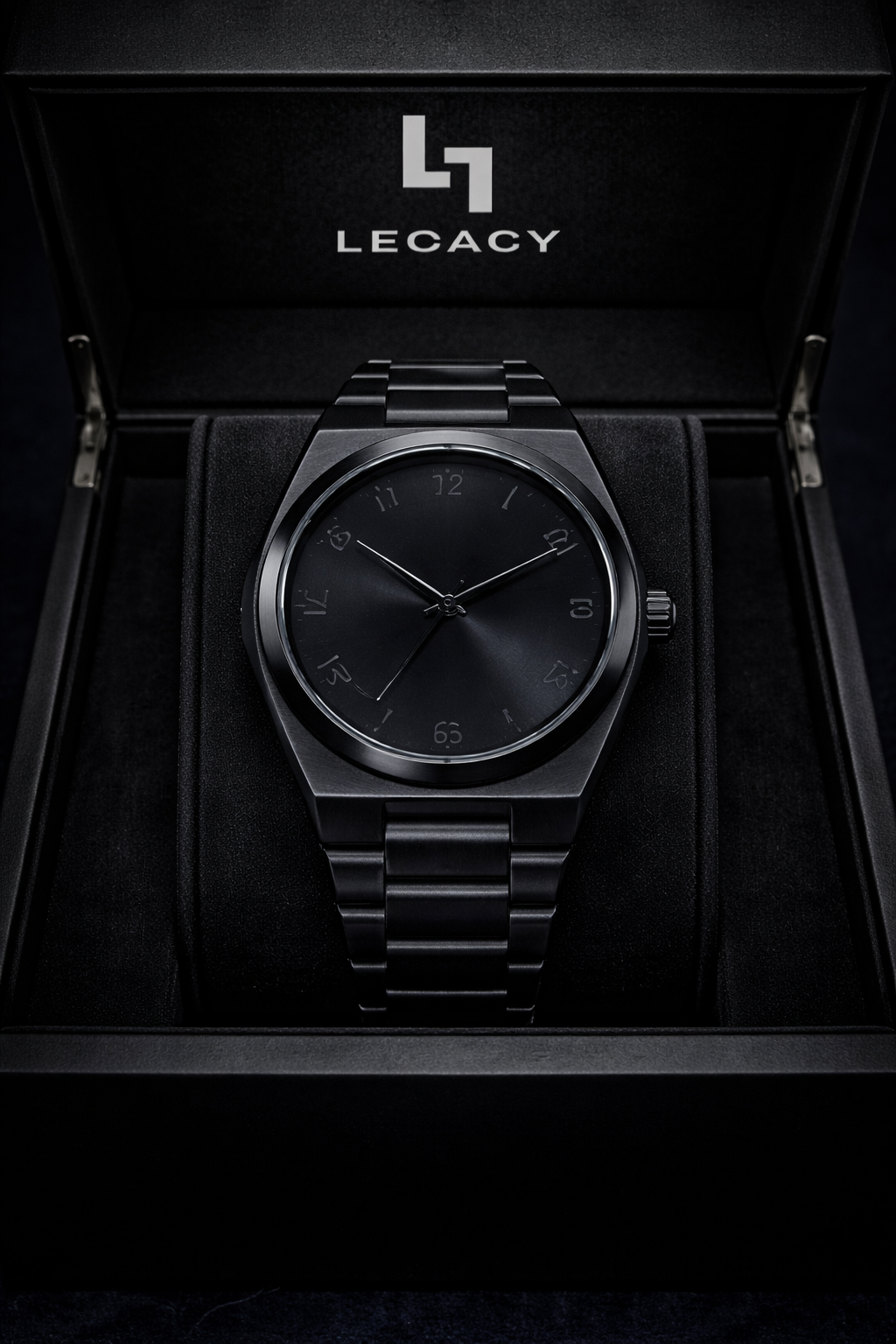 ELITE PREMIUM BLACK ARABIC AURA STAINLESS STEEL – HIGH CLASS LUXURY HEAVY WEIGHT –