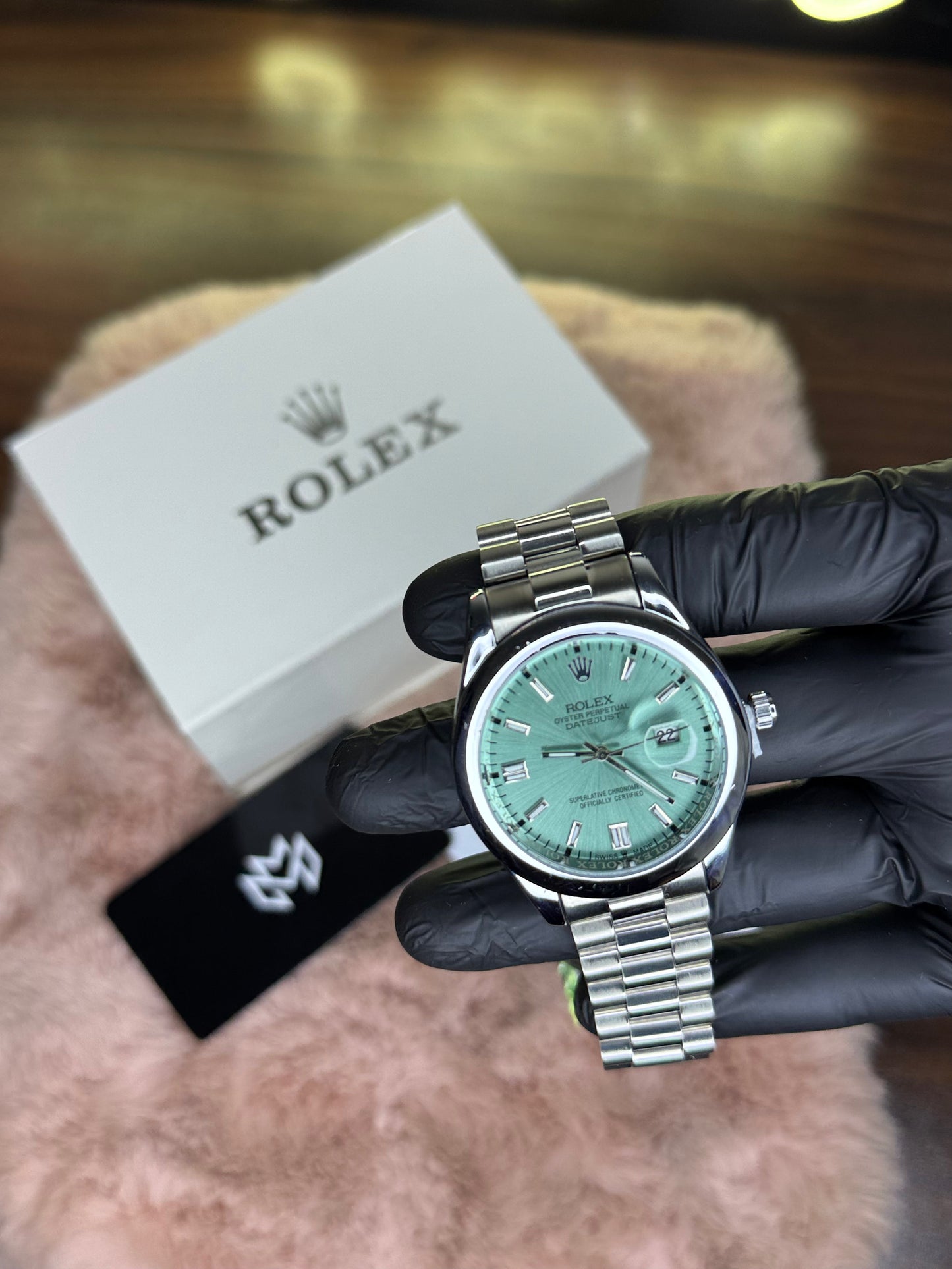 ROLEX ELITE PREMIUM ADDITION WATCH – HIGH CLASS LUXURY TIFFANY DIAL WITH DATE –