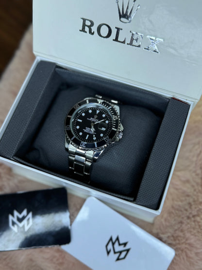 ROLEX ELITE PREMIUM WATCH SUBMARINER – HIGH CLASS LUXURY BLACK ROTATING DIAL WITH DATE –