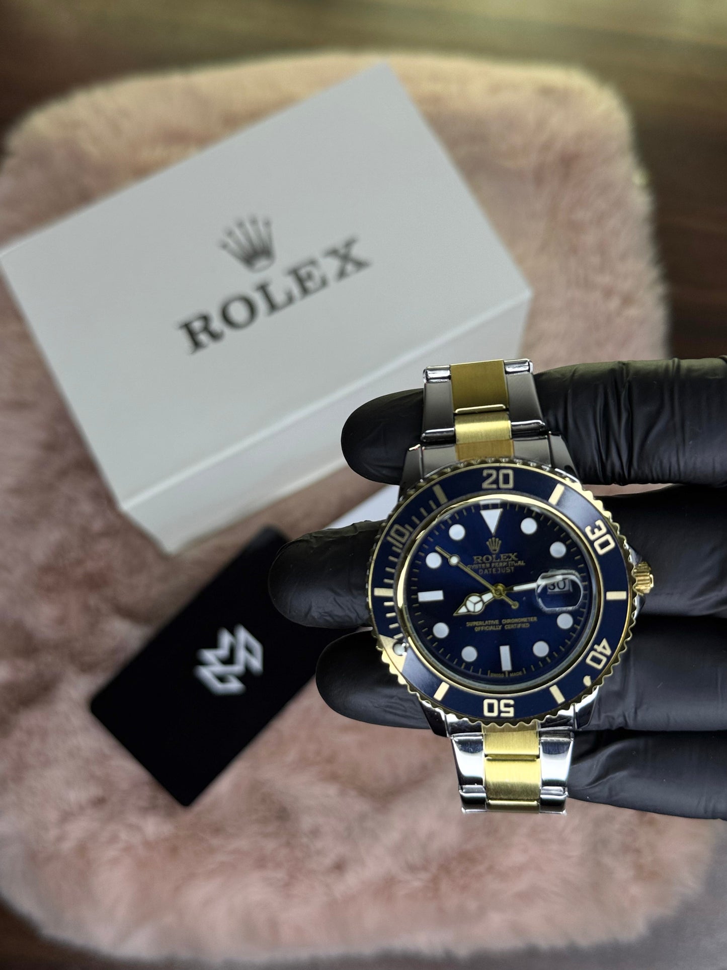 ROLEX ELITE PREMIUM WATCH SUBMARINER – HIGH CLASS LUXURY BLUE ROTATING DIAL WITH DATE –