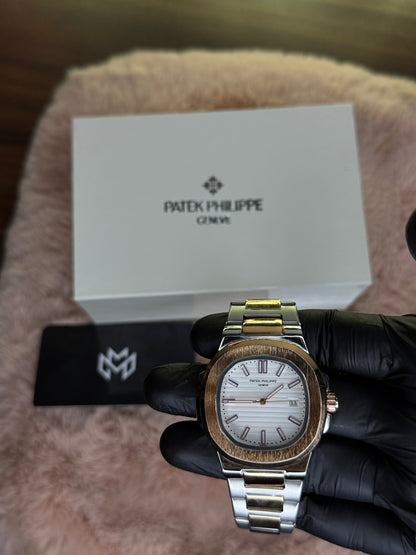 PATEK PHILLPE ELITE PREMIUM – HIGH CLASS LUXURY ROSE GOLD DIAL WITH DATE  –