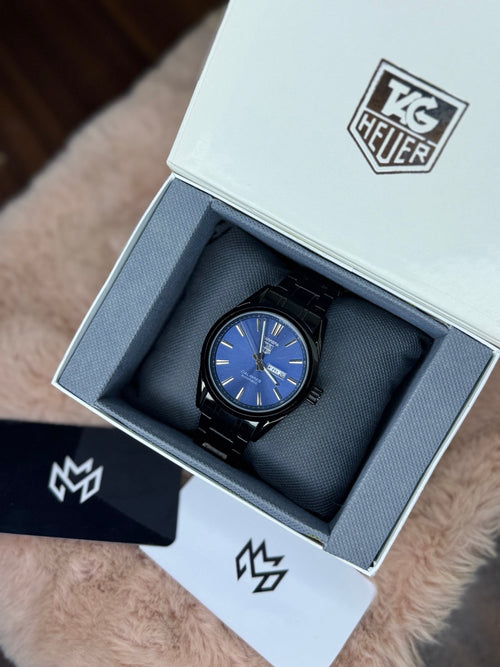 BLACK CHAIN ELITE TAG HEUER DAY‑DATE WATCH PREMIUM QUALITY CALIBRE 5 –